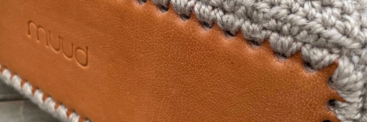 leather bag bottom for DIY crochet bag