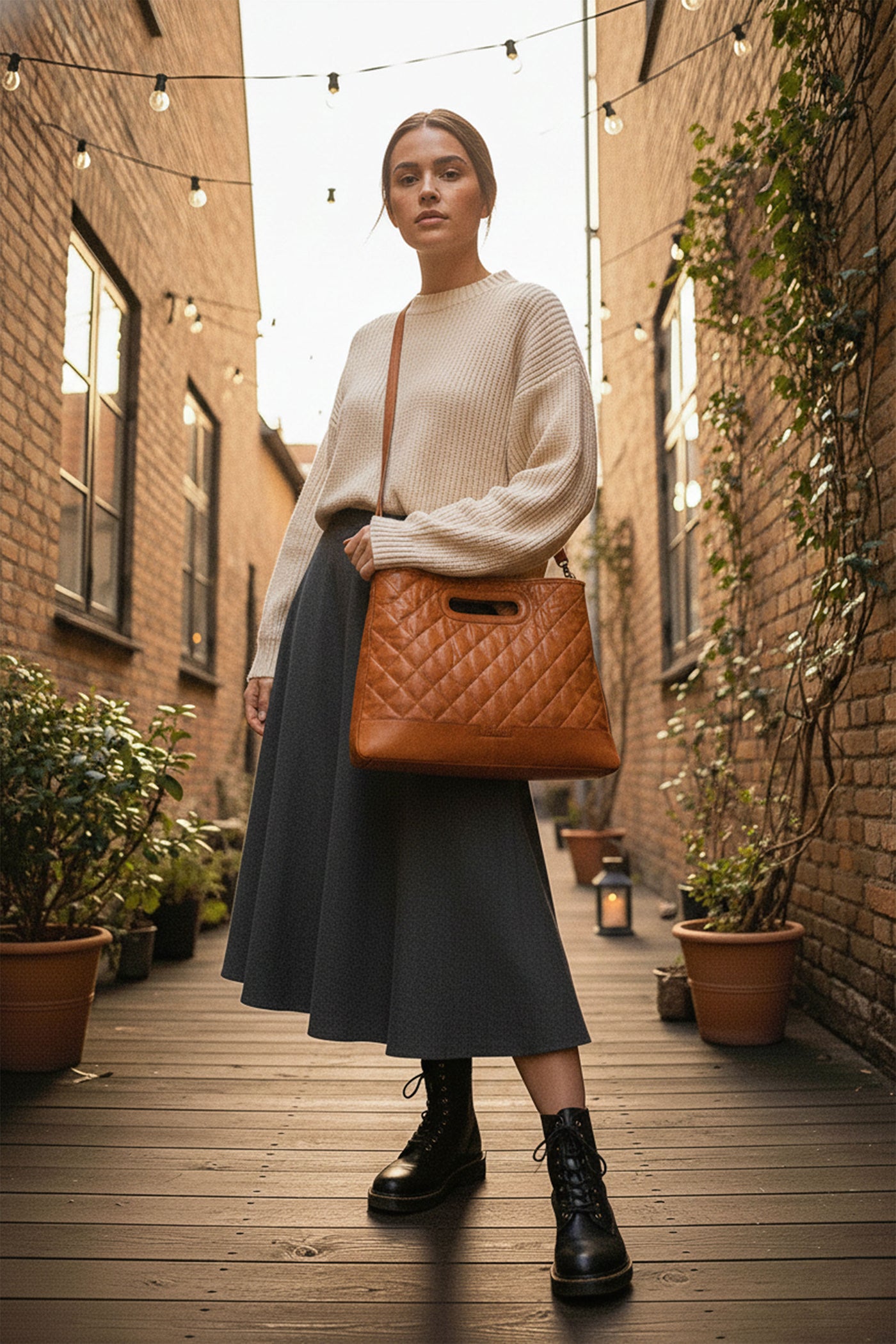 muud Darcia Tote Shopper Whisky