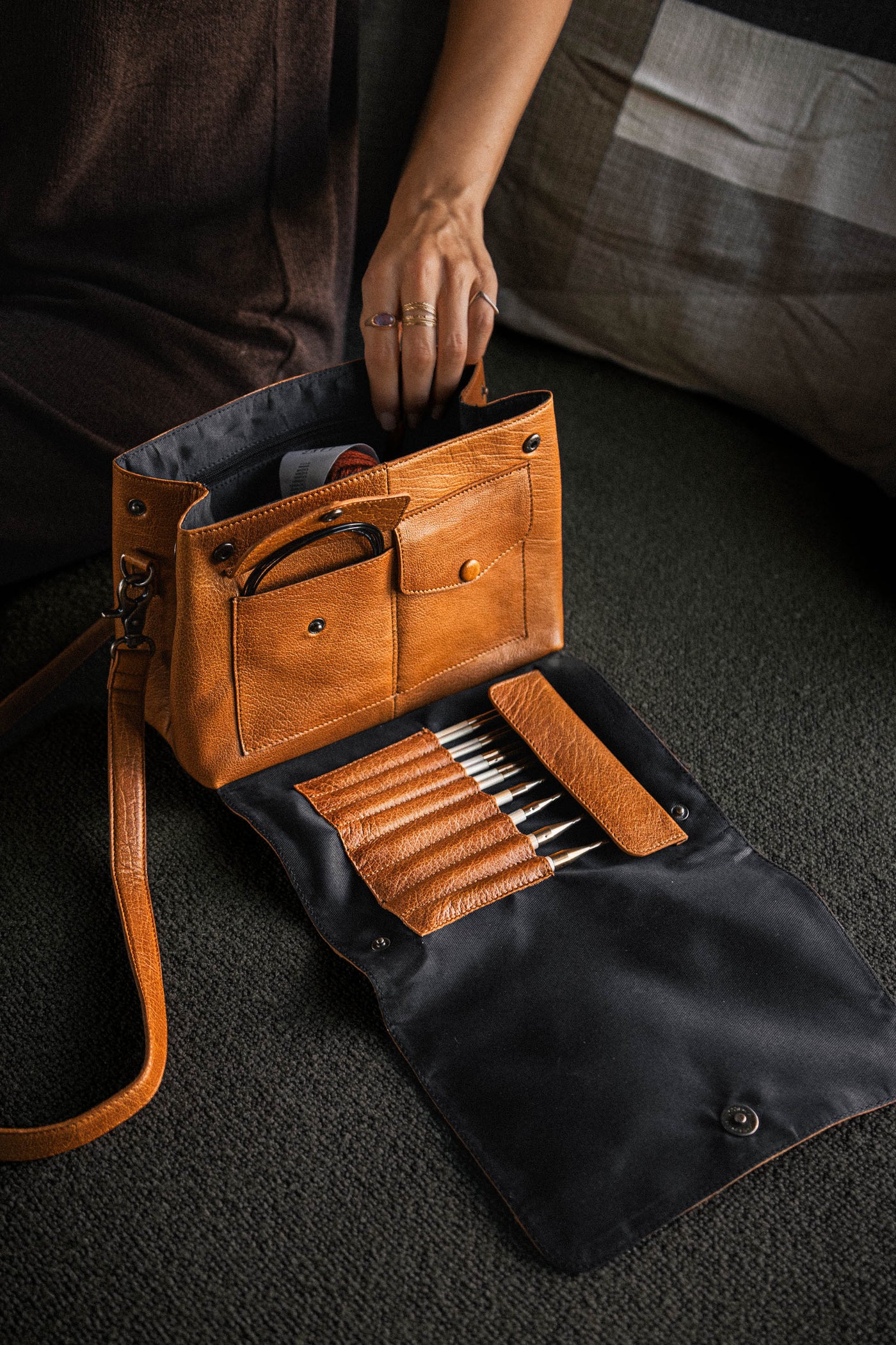 muud Fee Project Bag Knit Whisky