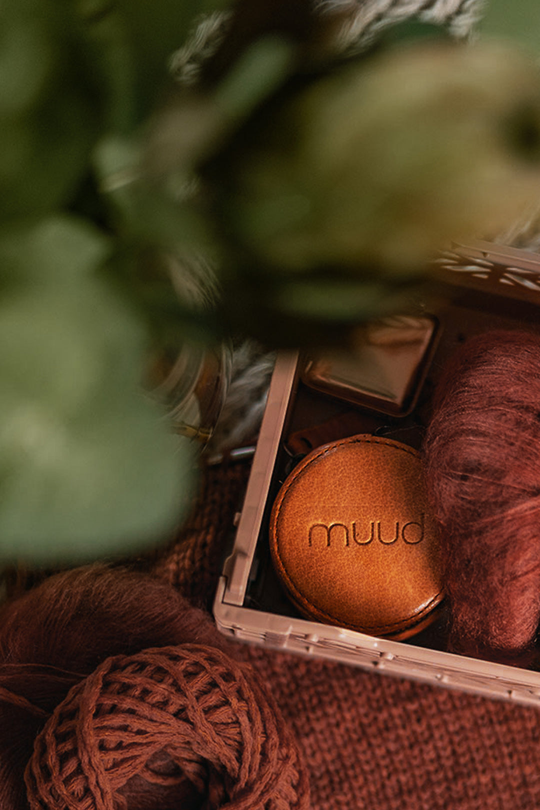 【archive】MARLENEDAM LeatherKnit Docking Helsinki Case | Leather Storage for Accessories | muud
