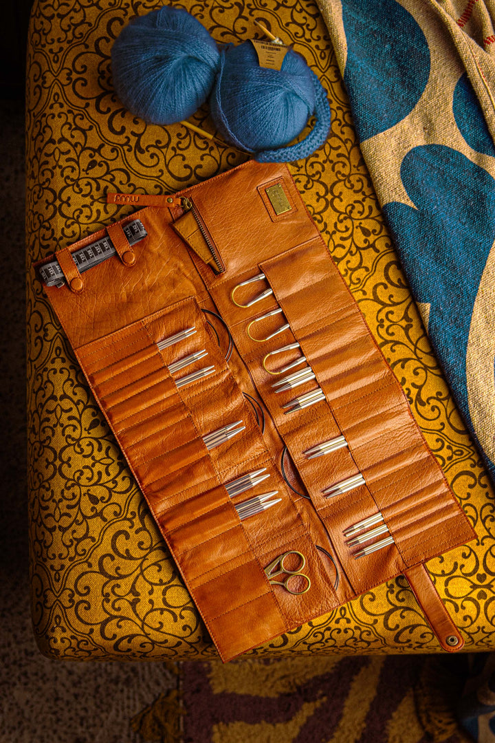 Stockholm XL | Leather knitting needle organiser | Muud – Muudstore