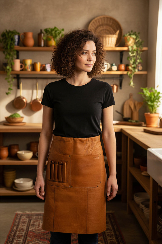 Sun Long Apron | Handcrafted Leather Apron | muud – Muudstore