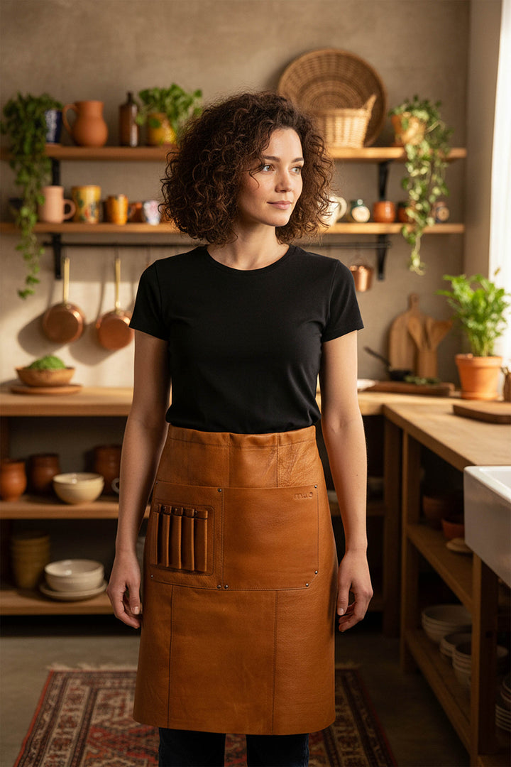 Sun Long Apron | Handcrafted Leather Apron | muud – Muudstore
