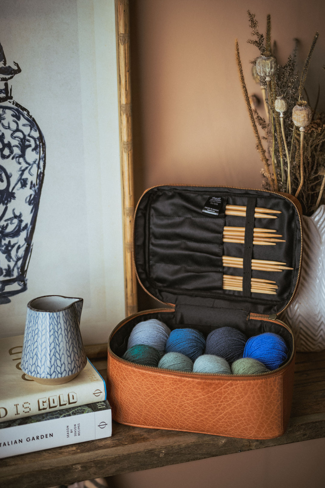 Knitting | Quality handmade leather project bags | muud